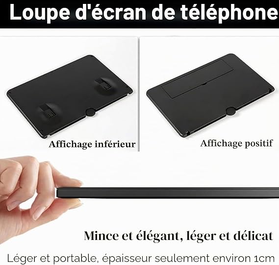 Loupe Vidéo 3D 16 Pouces – Ultra HD– Amplificateur d'écran Smartphone