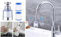 3 Filtre eau Robinet Anti Calcaire Rotatif à 360° + 9 Éléments Filtrants en Coton PP pour Cuisine Salle De Bain, L'Évier